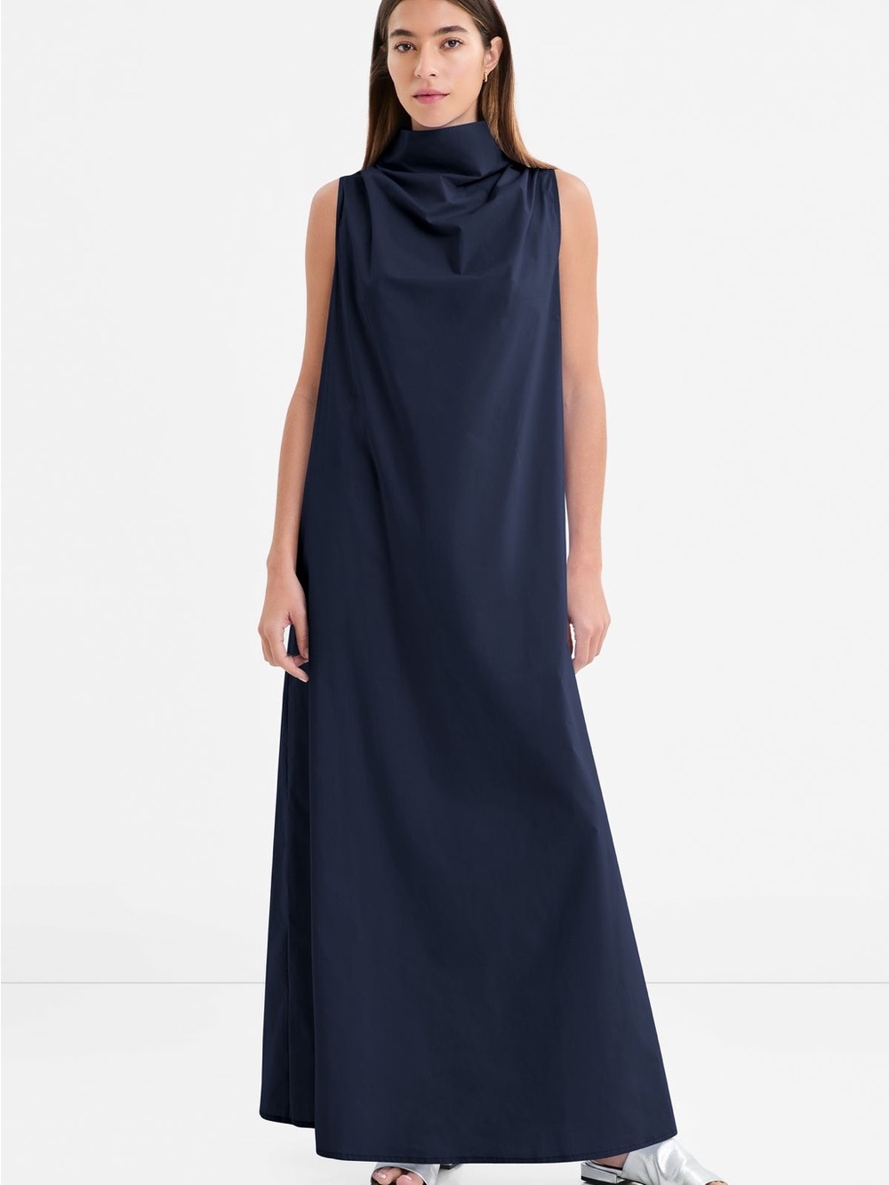 Marcella nyc cotton Maxi Dress in black sz Large - Picture 4 of 9